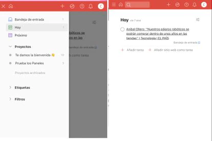 Extensión de Todoist.