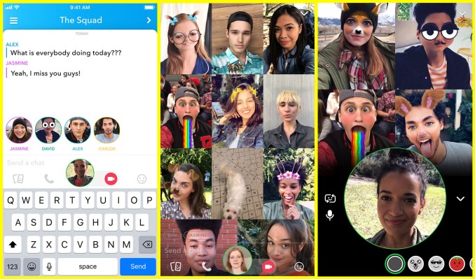 Snap presenta videollamadas grupales para hasta 16 personas