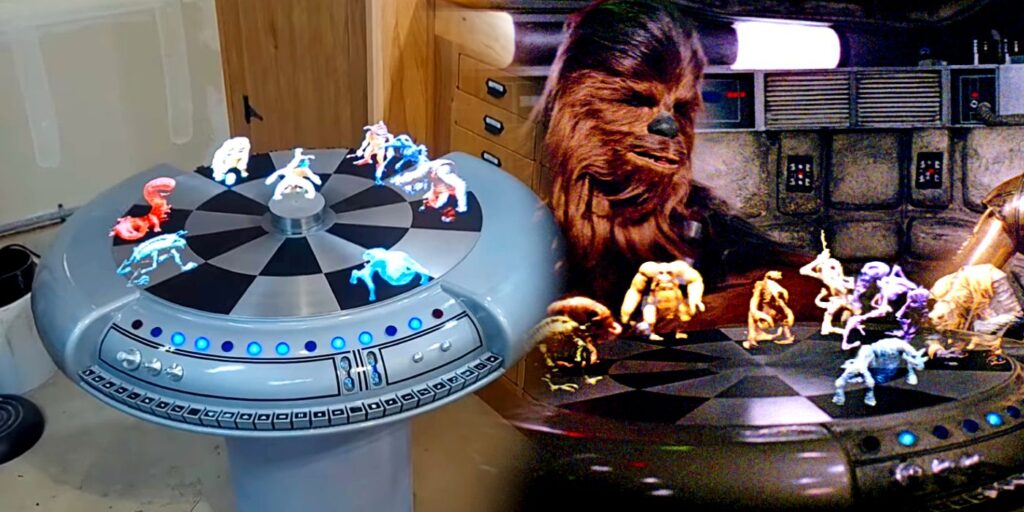 Star Wars Holochess recreado en la vida real usando hologramas