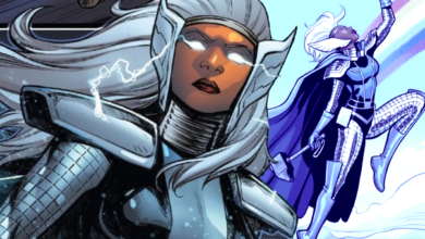 Storm recupera a Stormcaster, su Mjolnir personal, en la portada de Marvel