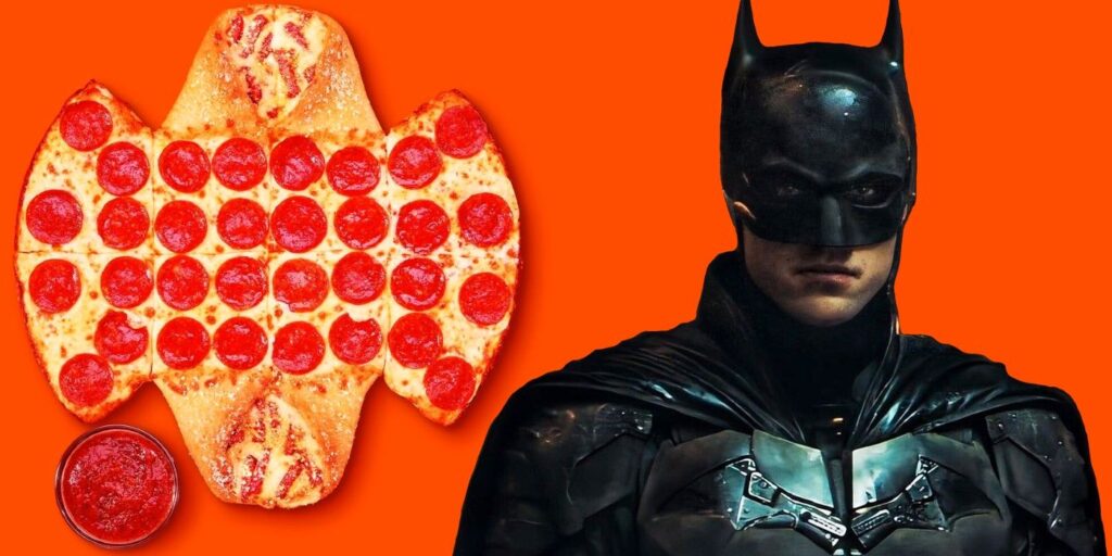 The Batman Movie Little Caesars Tie-In es un Calzony de forma ridícula