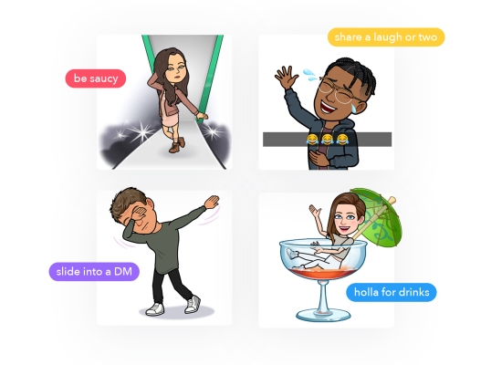 Tinder prueba la integración de Bitmoji usando el Snap Kit recientemente lanzado