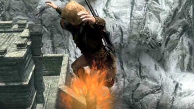 Un jugador de Skyrim interrumpe la boda de un NPC con una bomba explosiva en picado