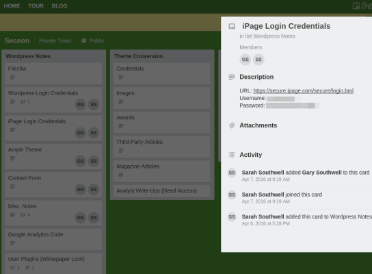 Un recordatorio amistoso: no ponga contraseñas en Trello
