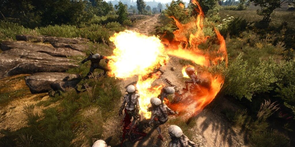 Witcher 3 Mod convierte a Geralt en un huracán de hechicería elemental