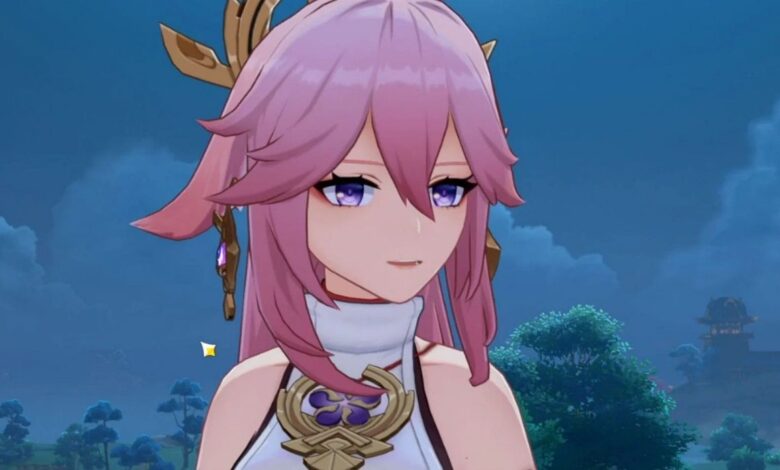 Yae Miko Art de Genshin Impact Fan es perfecto para celebrar su lanzamiento