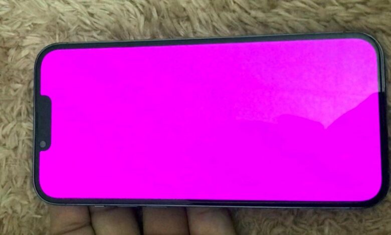¿Qué está causando el problema de la pantalla rosa en Apple iPhone 13?
