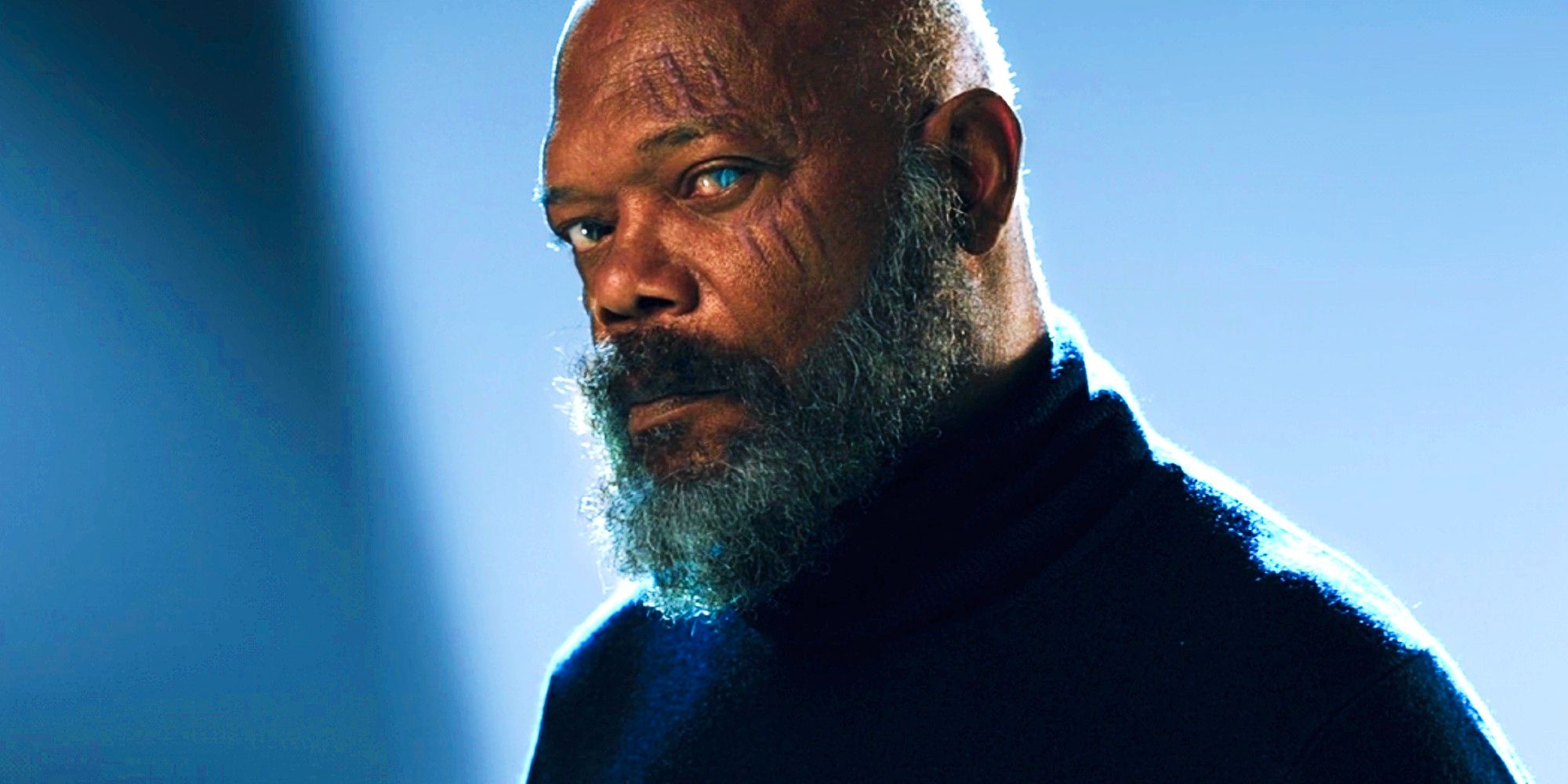 Las imágenes del set de invasión secreta dan una mejor visión de la barba y la cicatriz de Nick Fury
