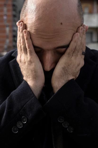 Roberto Saviano en la vela, Scampia (Nápoles).
