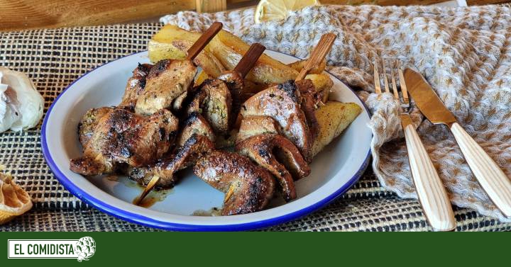 Anticuchos peruanos de ternera