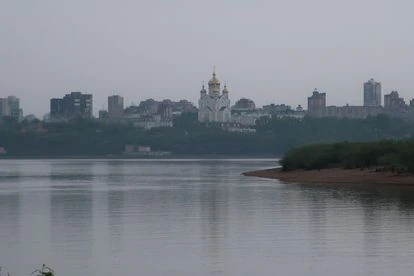 El bajo Amur cerca de Khabarovsk.