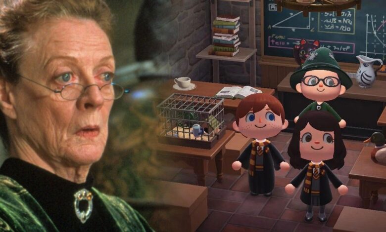 Animal Crossing Harry Potter Build presenta todas las aulas