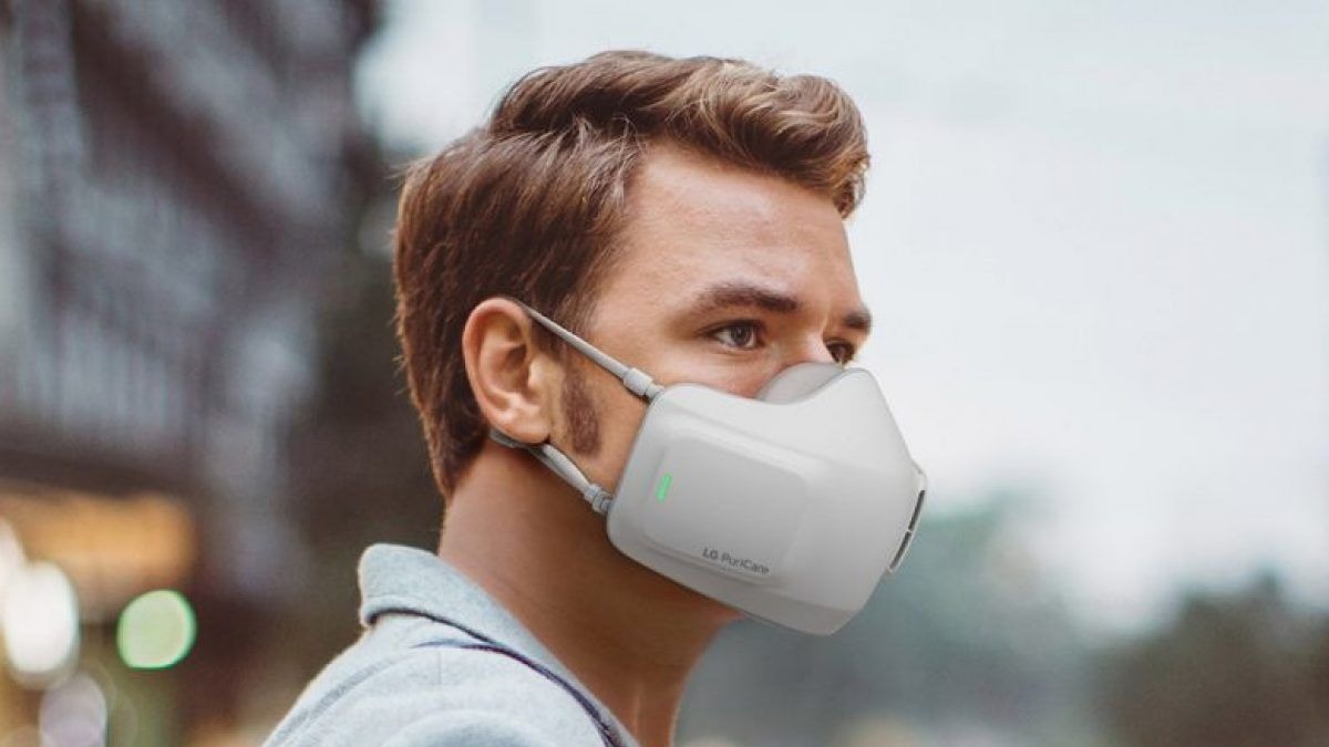 Así es la nueva mascarilla de LG, con purificador de aire integrado