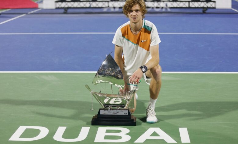 Así se manifestó Andrey Rublev, campeón en Dubái, contra la guerra en Ucrania | Video