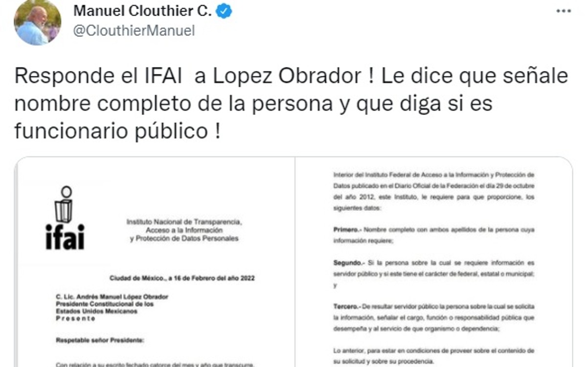 Carta con respuesta a AMLO que circula en redes es 'fake': INAI