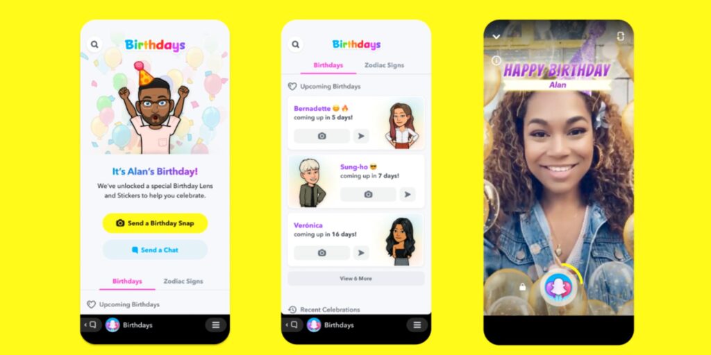 Cómo encontrar y celebrar los cumpleaños de amigos en Snapchat