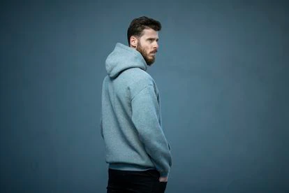 David De Gea, después de la entrevista, en Madrid.