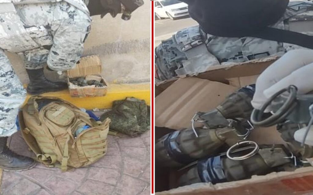 Detienen a sujeto que transportaba 10 granadas de fragmentación en su mochila