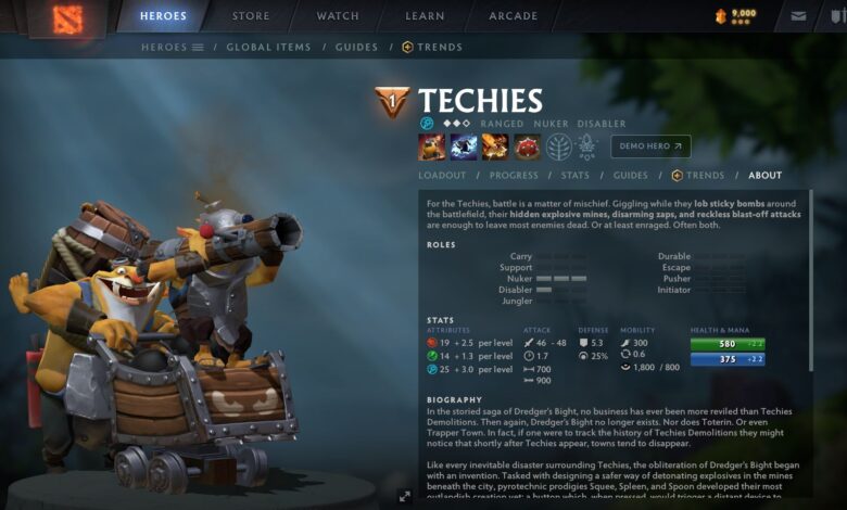 Dota 2: Mejor desarrollo de habilidades de Techies para cada rol (7.31)