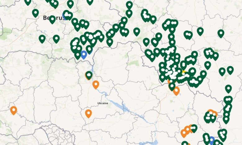 Este mapa colaborativo muestra la invasión de Rusia a Ucrania