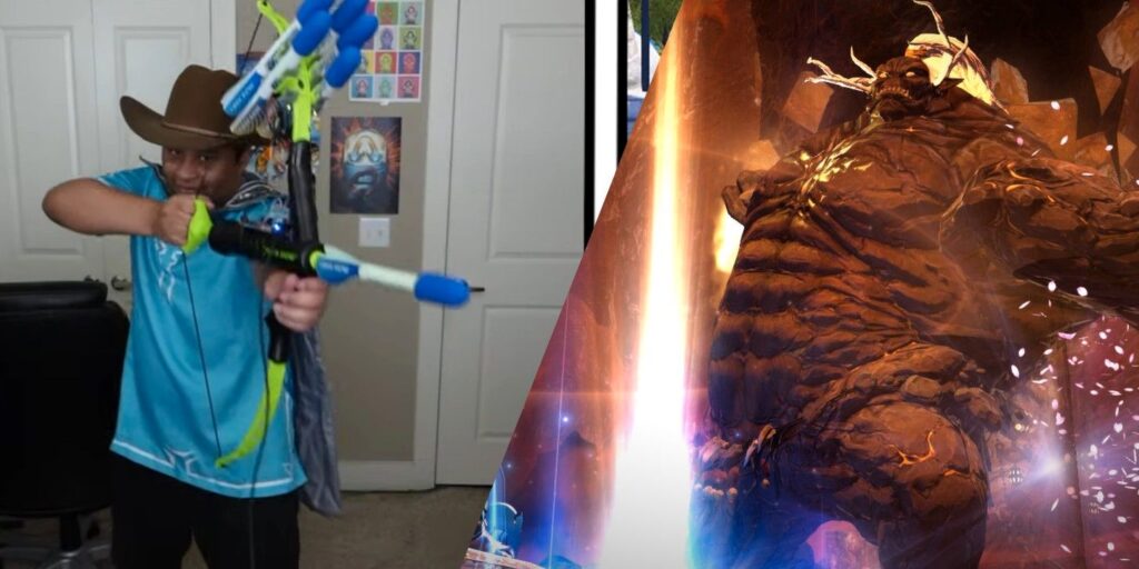 FFXIV Modder usa un arco y flecha Nerf para controlar la clase Archer