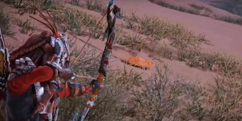 Horizon Forbidden West: dónde encontrar hueso de lagarto cornudo