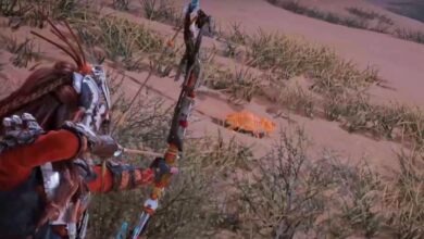 Horizon Forbidden West: dónde encontrar hueso de lagarto cornudo