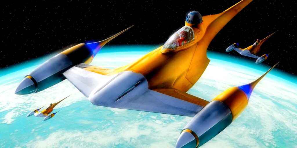 Juegos de Star Wars donde vuelas un Naboo N-1 Starfighter