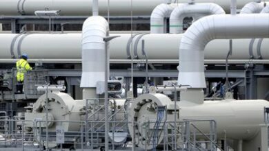 Infraestructura del proyecto Nord Stream 2 en Lubmin, en el norte de Alemania.
