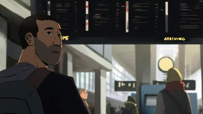 Un momento de 'Flee', película documental de animación.