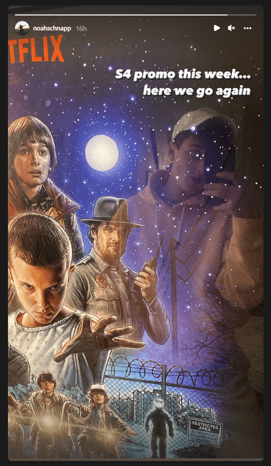 promoción de cosas más extrañas se burlan de noah schnapp