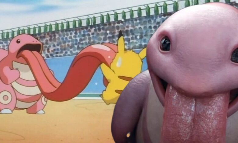 Lickitung impreso en 3D de Pokémon Fan presenta una lengua retráctil real