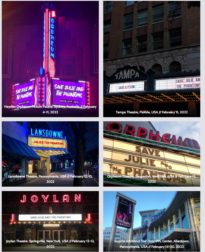 campaña de vallas publicitarias de julie y los fantasmas