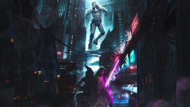 Mace Windu Force ahoga a un Stormtrooper en Disney+ Show Fan Poster