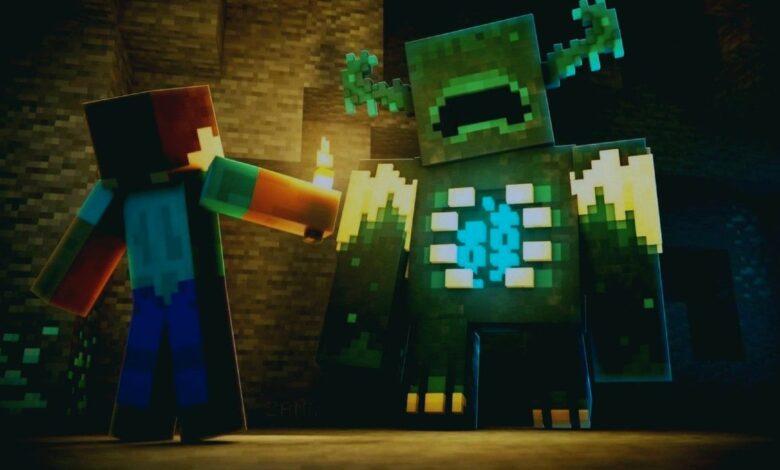 Minecraft Art muestra que los Wardens son los mobs más aterradores del juego