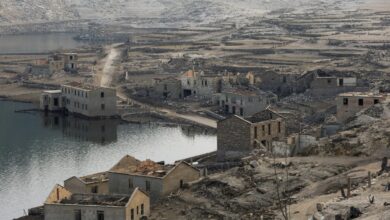 Pueblo fantasma en España emerge por la sequía y atrae a miles de turistas | Fotos