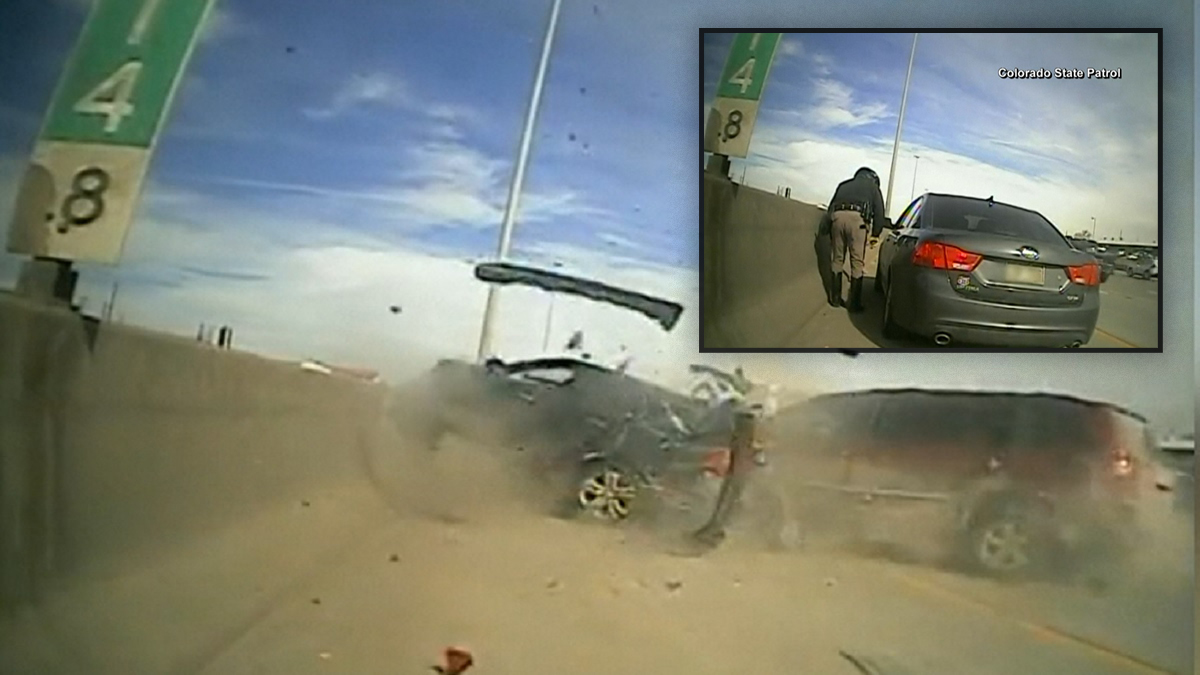 oficial se salva de morir atropellado en Colorado