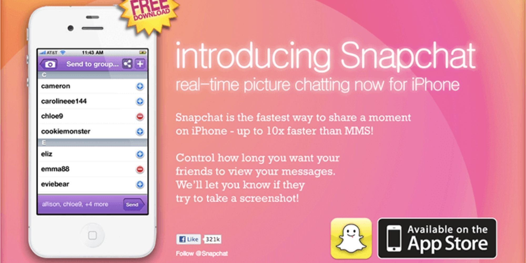 ¿Cuándo se creó Snapchat?