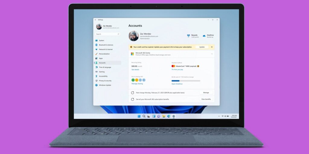 ¿Información de la tarjeta de crédito de Windows?  ¿Por qué Windows 11 pide detalles de pago?