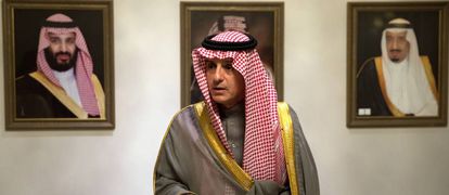 El ministro saudí de Exteriores, Abdel al Joubeir, en Madrid, en una imagen de archivo.