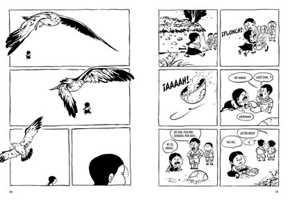 Doble página de 'Hierba', de Keum Suk Gendry-Kim (Reservoir Books).