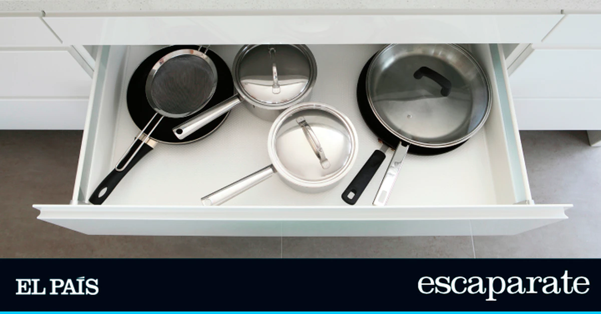 Ocho organizadores de sartenes y ollas para armarios o cajones amplios de cocina