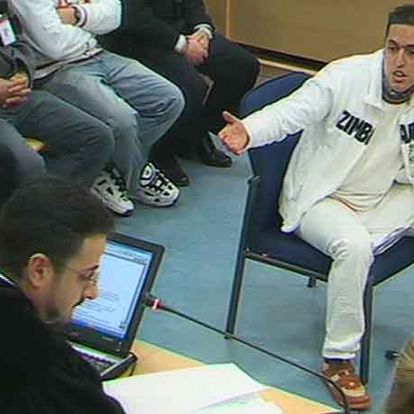 Rachid Aglif, <i>El Conejo,</i> presunto colaborador de El Chino, durante su declaración.