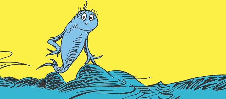 Un pez, dos peces, pez rojo, pez azul