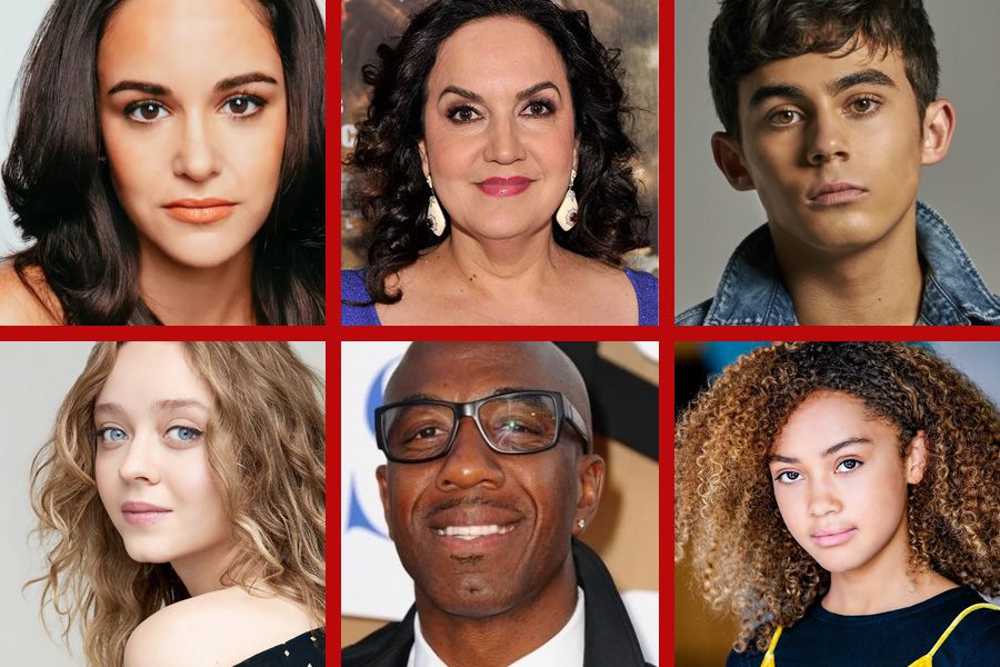 cuadrícula de reparto de la serie blockbuster