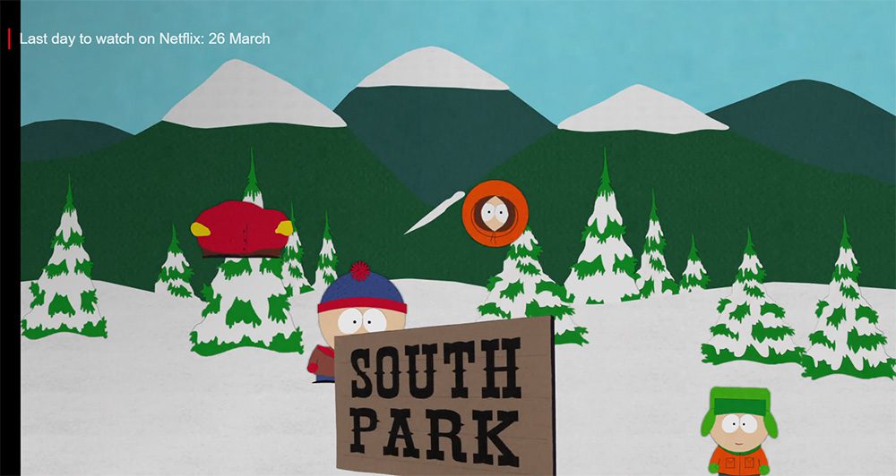 South Park abandona el aviso de Netflix.