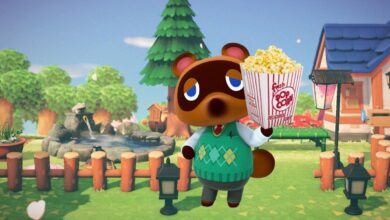 Animal Crossing Villager rompe la cuarta pared al oler palomitas de maíz reales