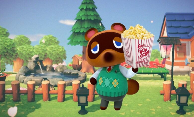 Animal Crossing Villager rompe la cuarta pared al oler palomitas de maíz reales