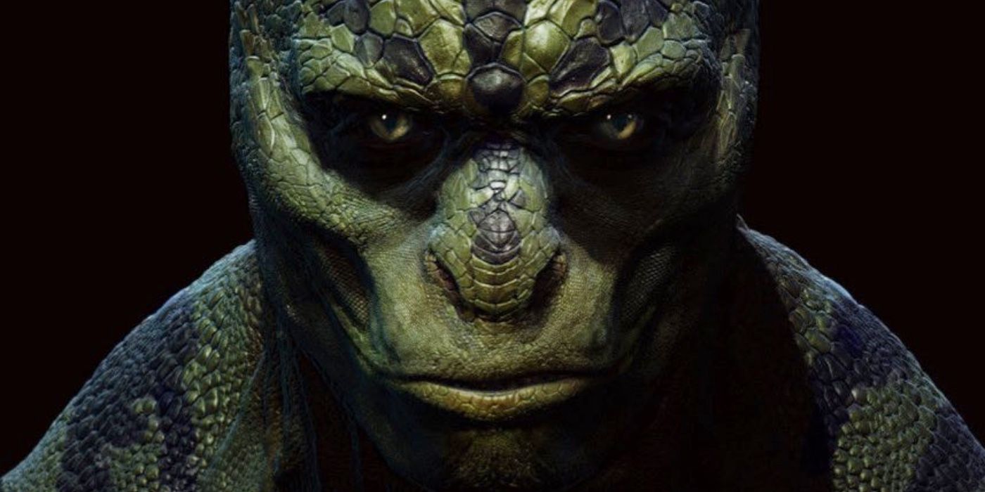 Arte conceptual oficial de No Way Home muestra detalles de primer plano de Lizard