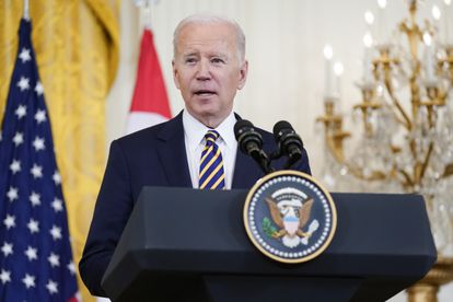 Joe Biden, este martes en la Casa Blanca durante una comparecencia conjunta con el primer ministro de Singapur.